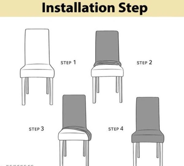 Elastic Chair Cover Stretch Removable Washable Short Dining Chair Cover Protector Seat Slipcover - Polyster, Elastic/ Stretchable, Multipack of1